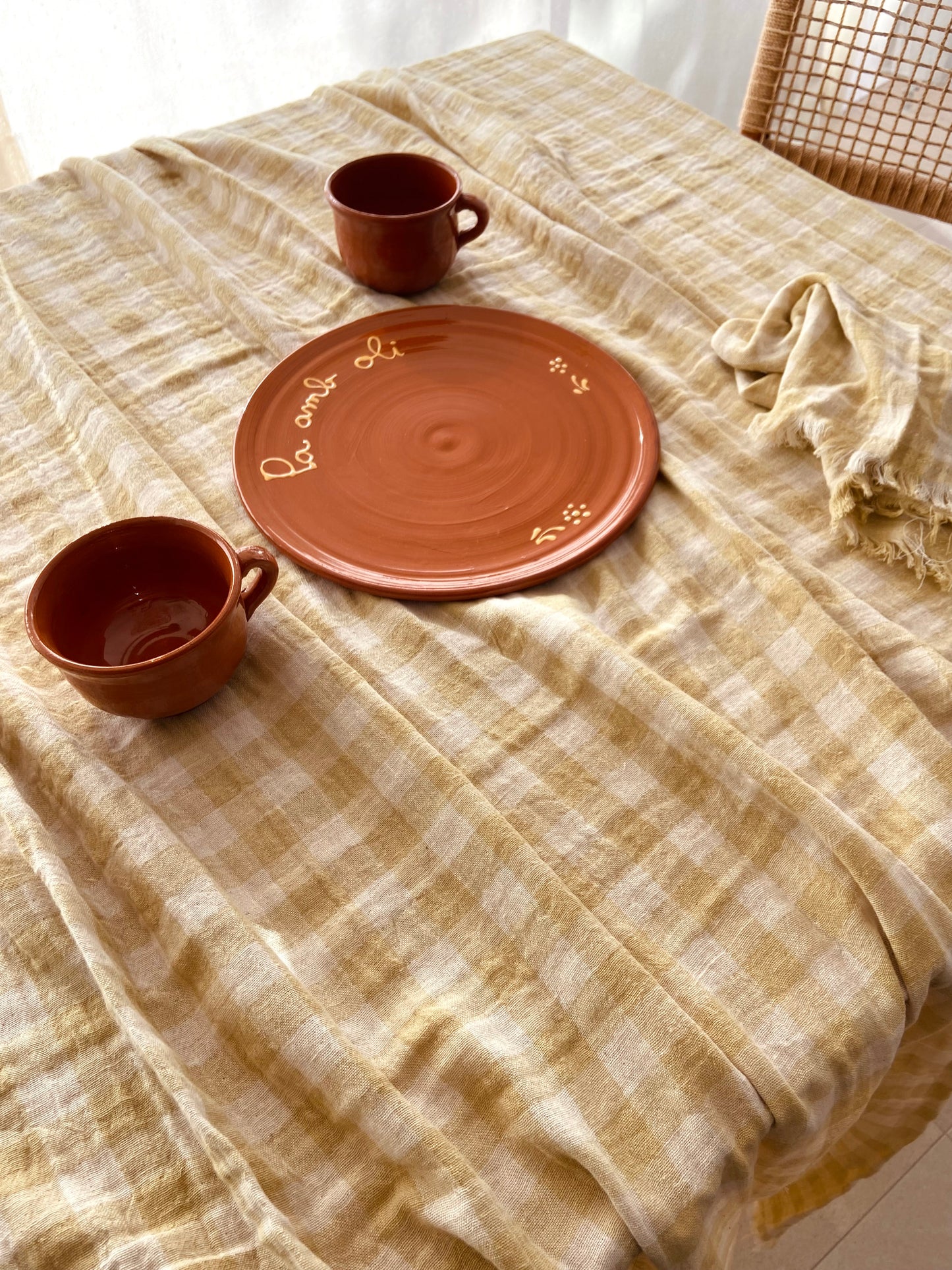 CHECKED TABLECLOTH 160x200CM