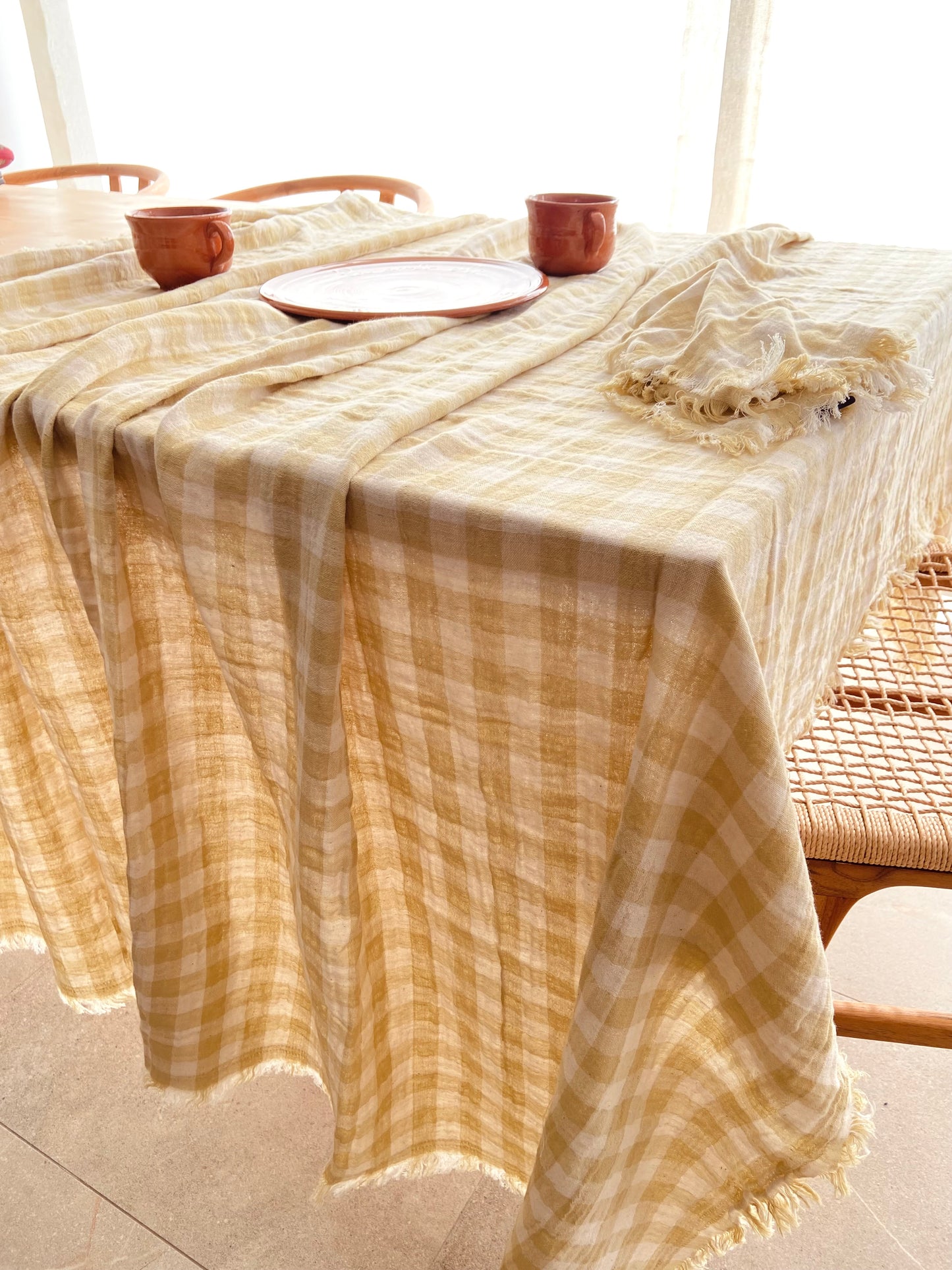 CHECKED TABLECLOTH 160x200CM