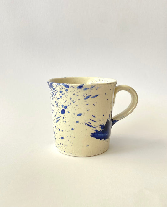 TAZA CERÁMICA AZUL MANCHAS