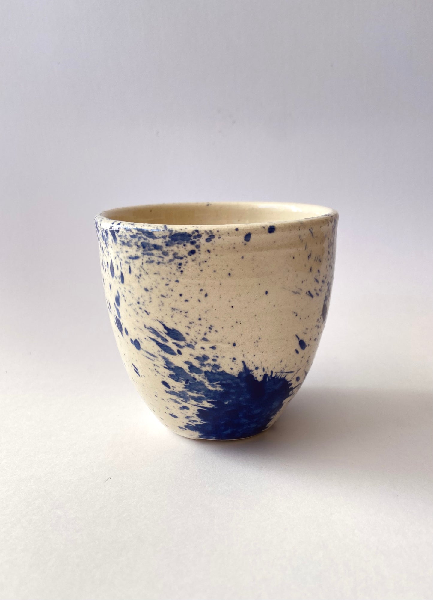 VASO CERÁMICA AZUL MANCHAS